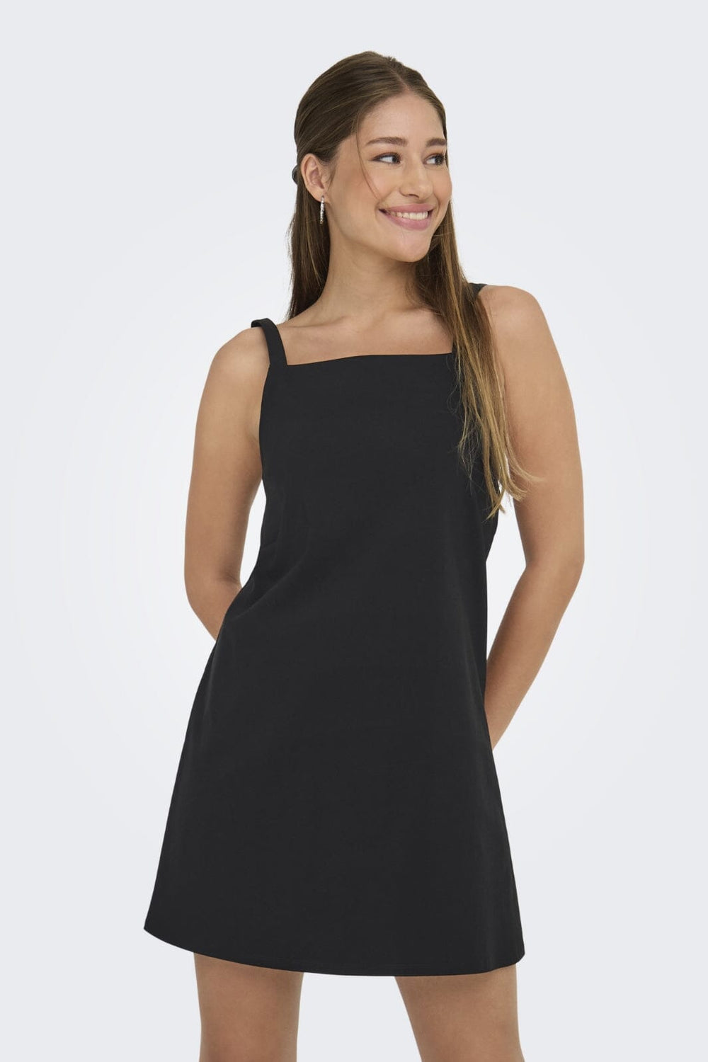 Only - Onlfiona S/L Spencer Dress - 4839929 Black Kjoler