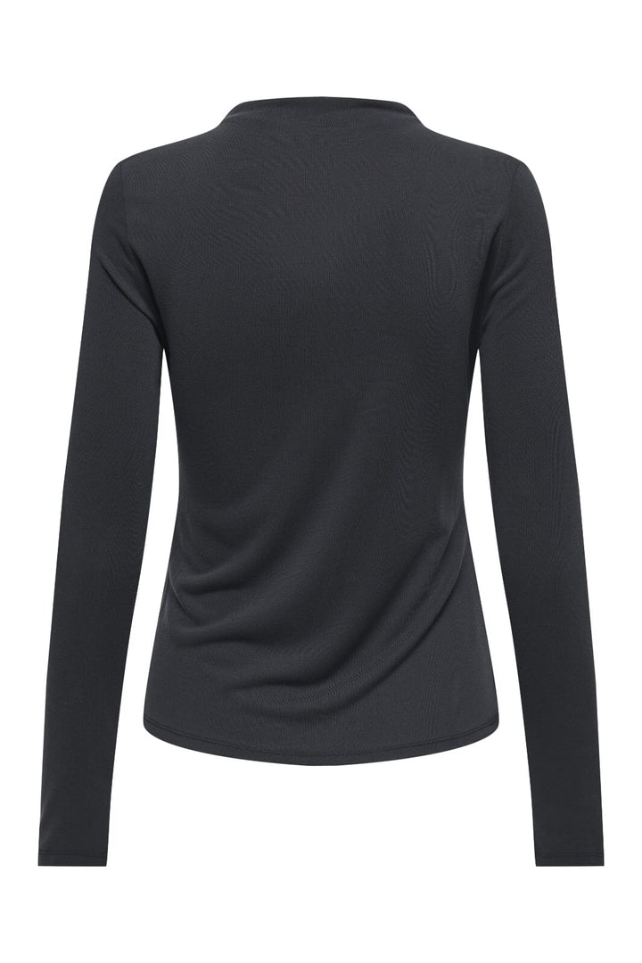 Only - Onlfree Life L/S Drape Top - 4841918 Black