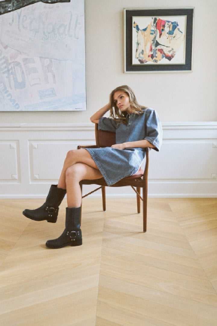 Only - Onlgry S/S Dress Azg - 4622386 Grey Denim Kjoler