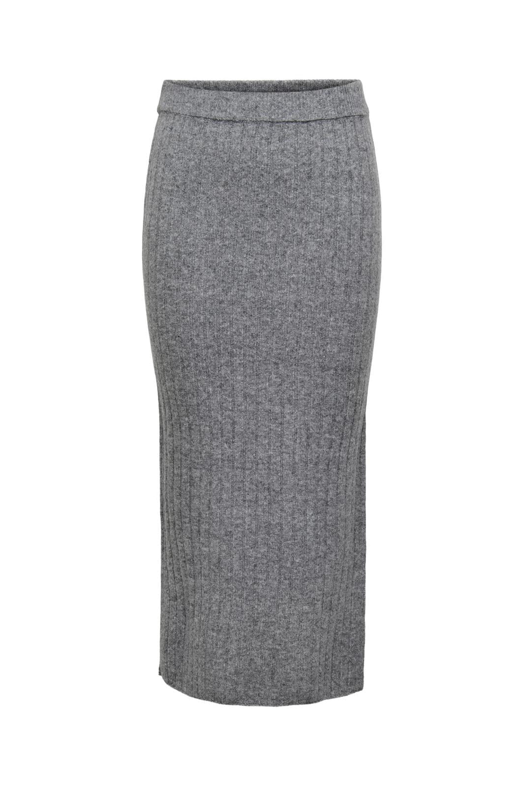 Only - Onljeanett Life Rib Long Skirt Cc Knt - 4774521 Medium Grey Melange