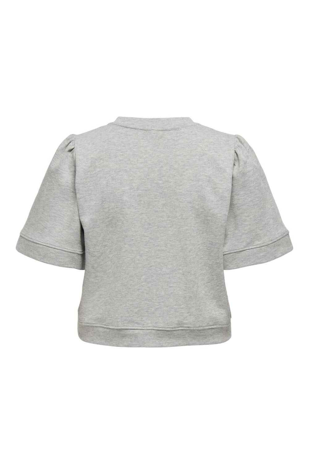 Only - Onljenny S/S O-Neck Bow Box Ub Swt - 4800799 Light Grey Melange Small Black Bows