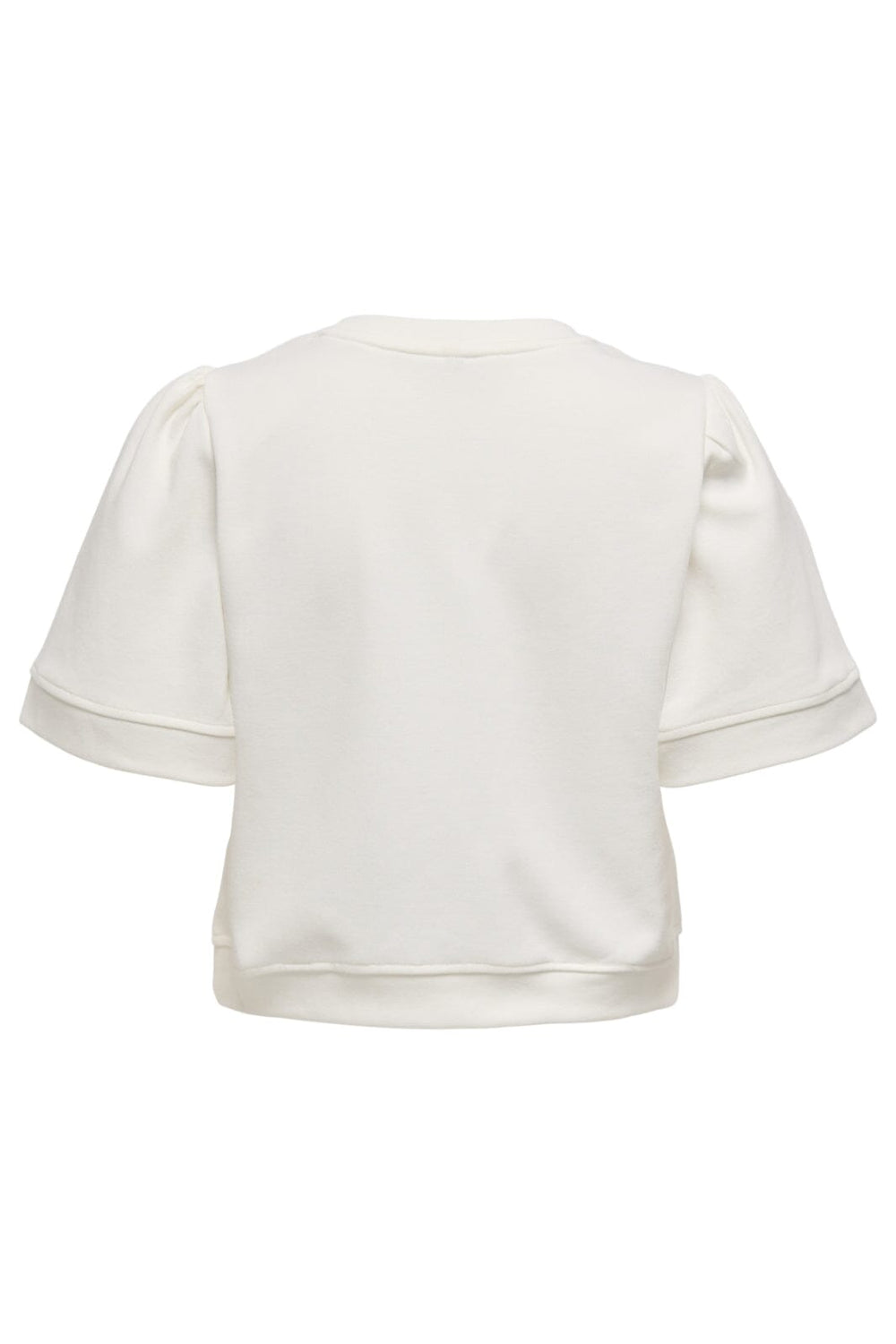 Only - Onljenny S/S O-Neck Bow Box Ub Swt - 4897187 Cloud Dancer Black Bow