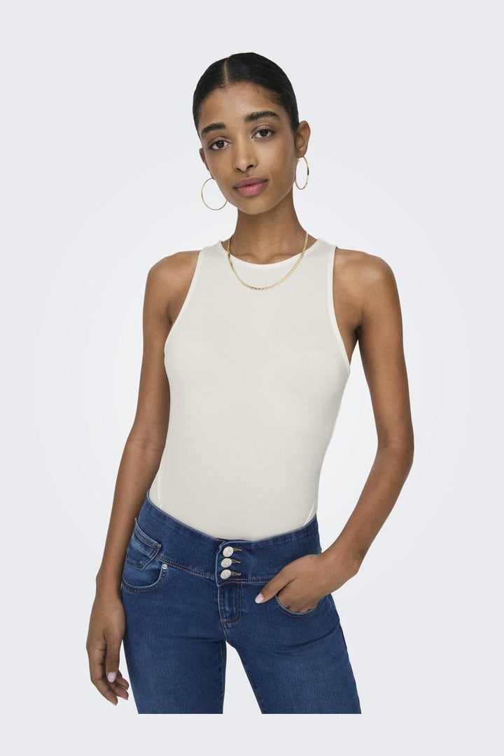 Only - Onllone S/L Bodystocking - 4671710 Cloud Dancer