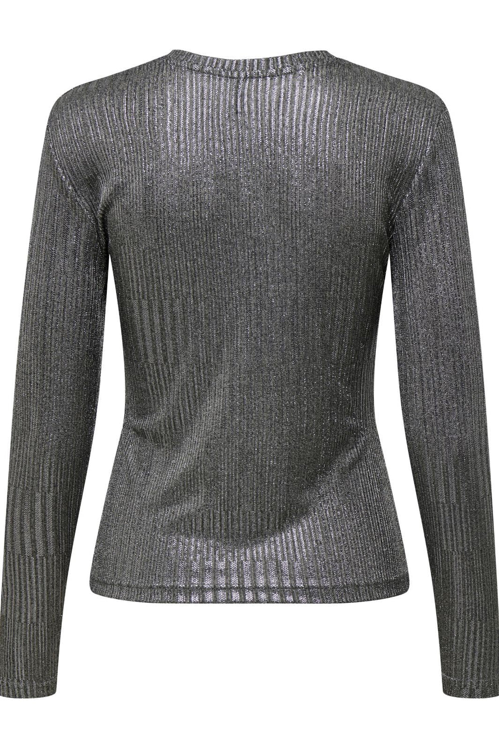 Only - Onlmirinda L/S O-Neck Top - 4674196 Dark Grey Melange Gun Metallic Bluser