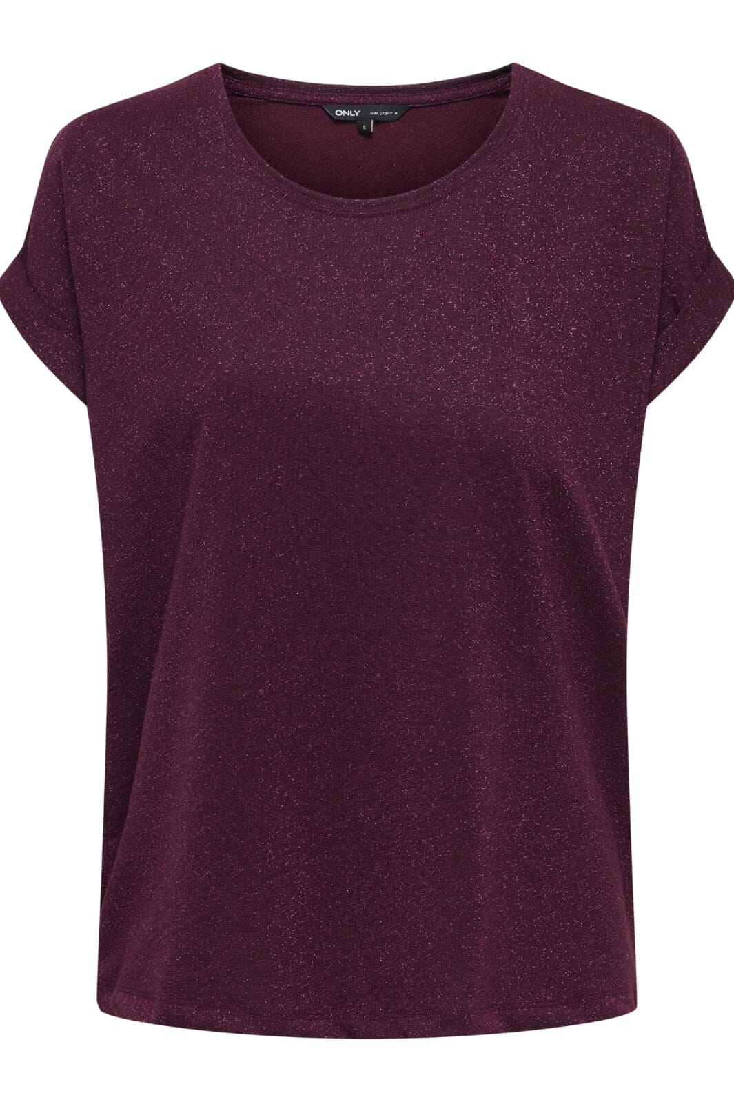 Only - Onlmoster Glitter S/S Top - 4847267 Chocolate Truffle Chocolate Truffle Lurex