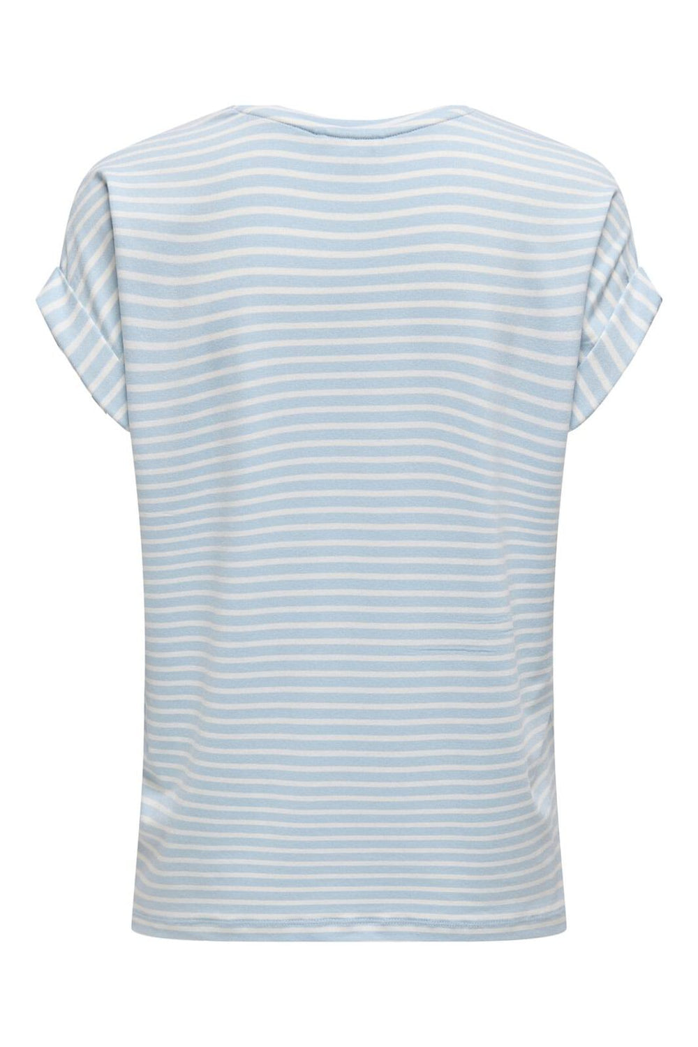 Only - Onlmoster Stripe S/S O-Neck Top - 4693916 Clear Sky Cloud Dancer