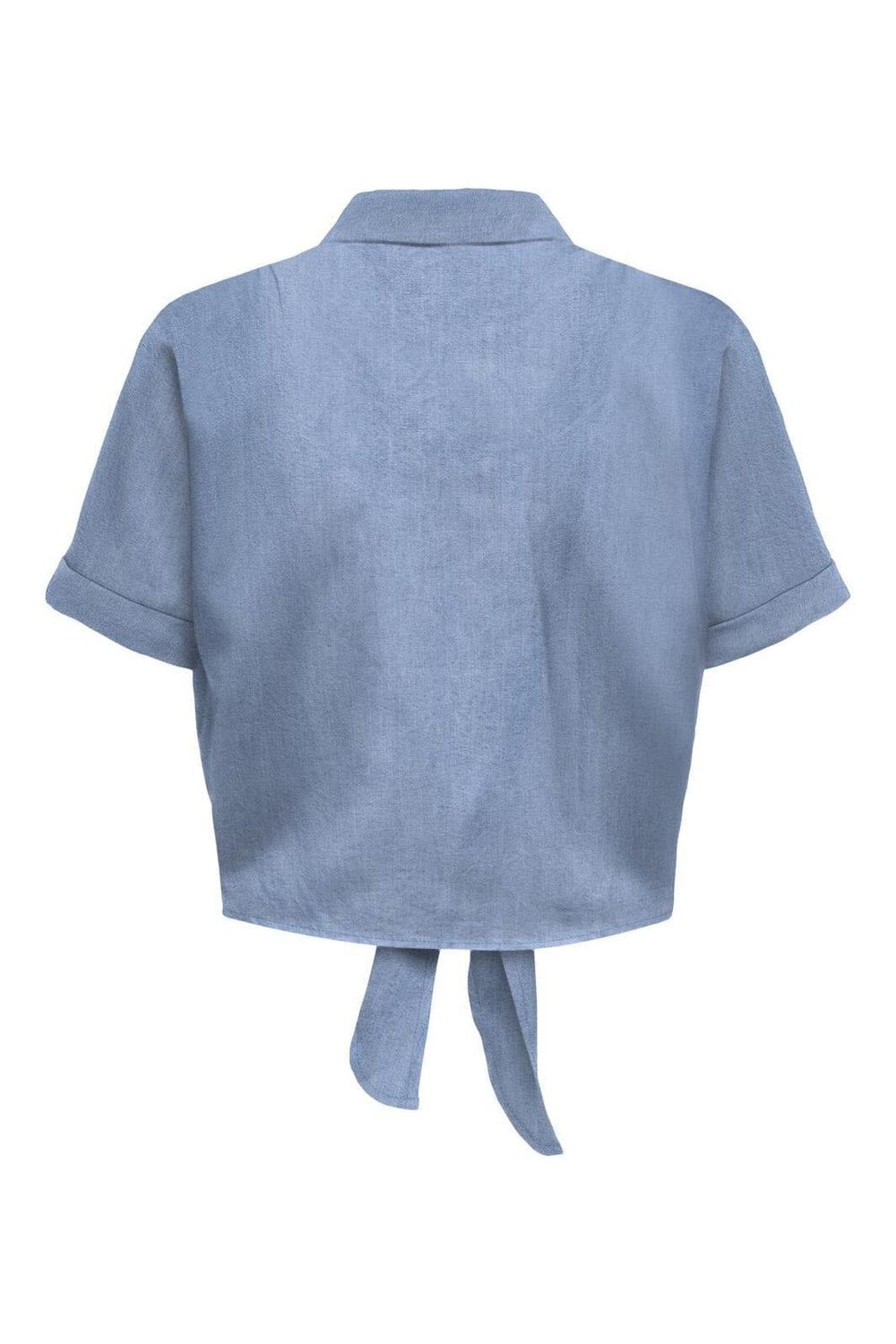 Only - Onlnova Azure S/S Knot Shirt - 4760330 Light Blue Denim