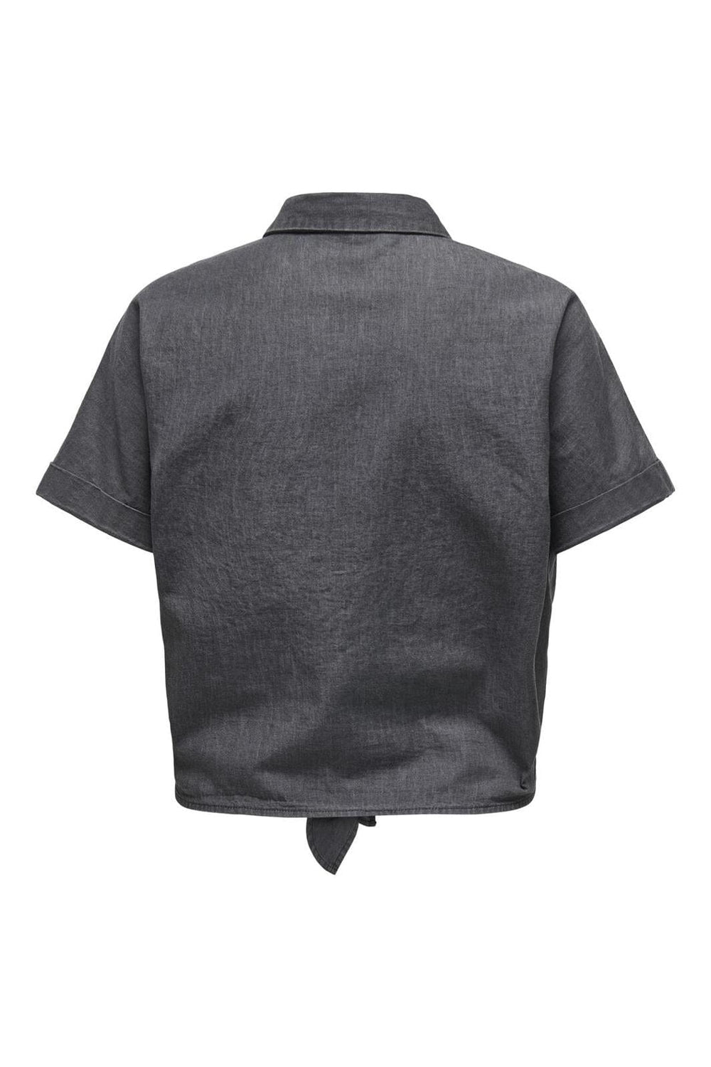 Only - Onlnova Azure S/S Knot Shirt - 4764250 Grey Denim