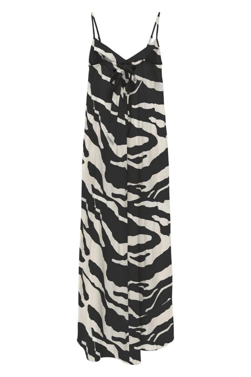 Only - Onlnova Life Vis Roxy Long Dress - 4759148 Black 644 Refined Zebra Kjoler