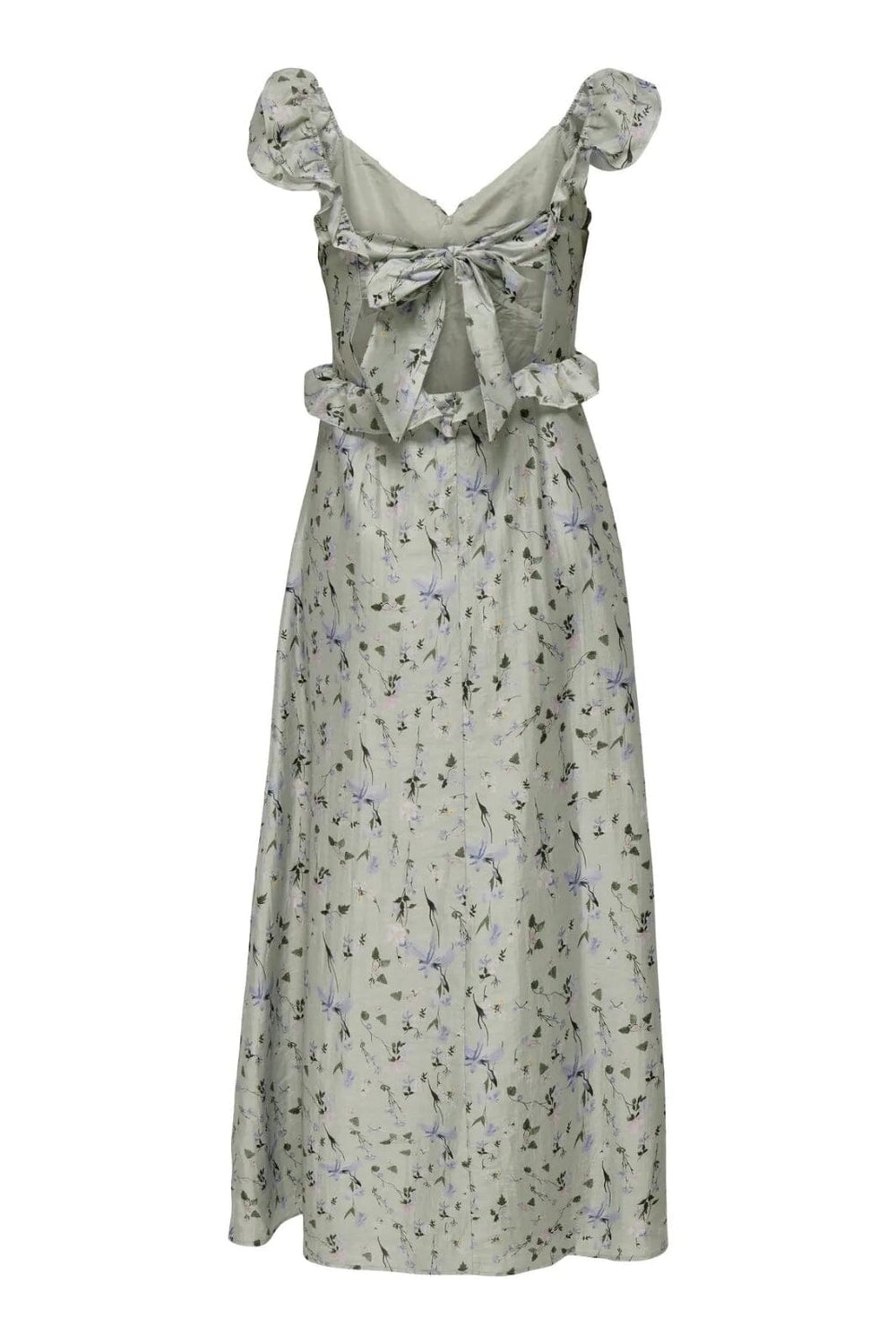 Only - Onlshyla Frill Long Dress - 4800585 Mineral Gray W Serenity Big Sum Flowers