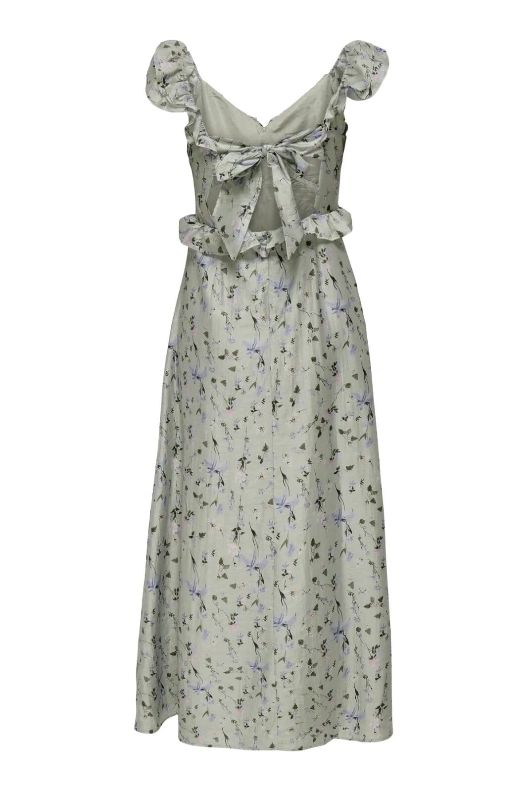 Only - Onlshyla Frill Long Dress - 4800585 Mineral Gray W Serenity Big Sum Flowers