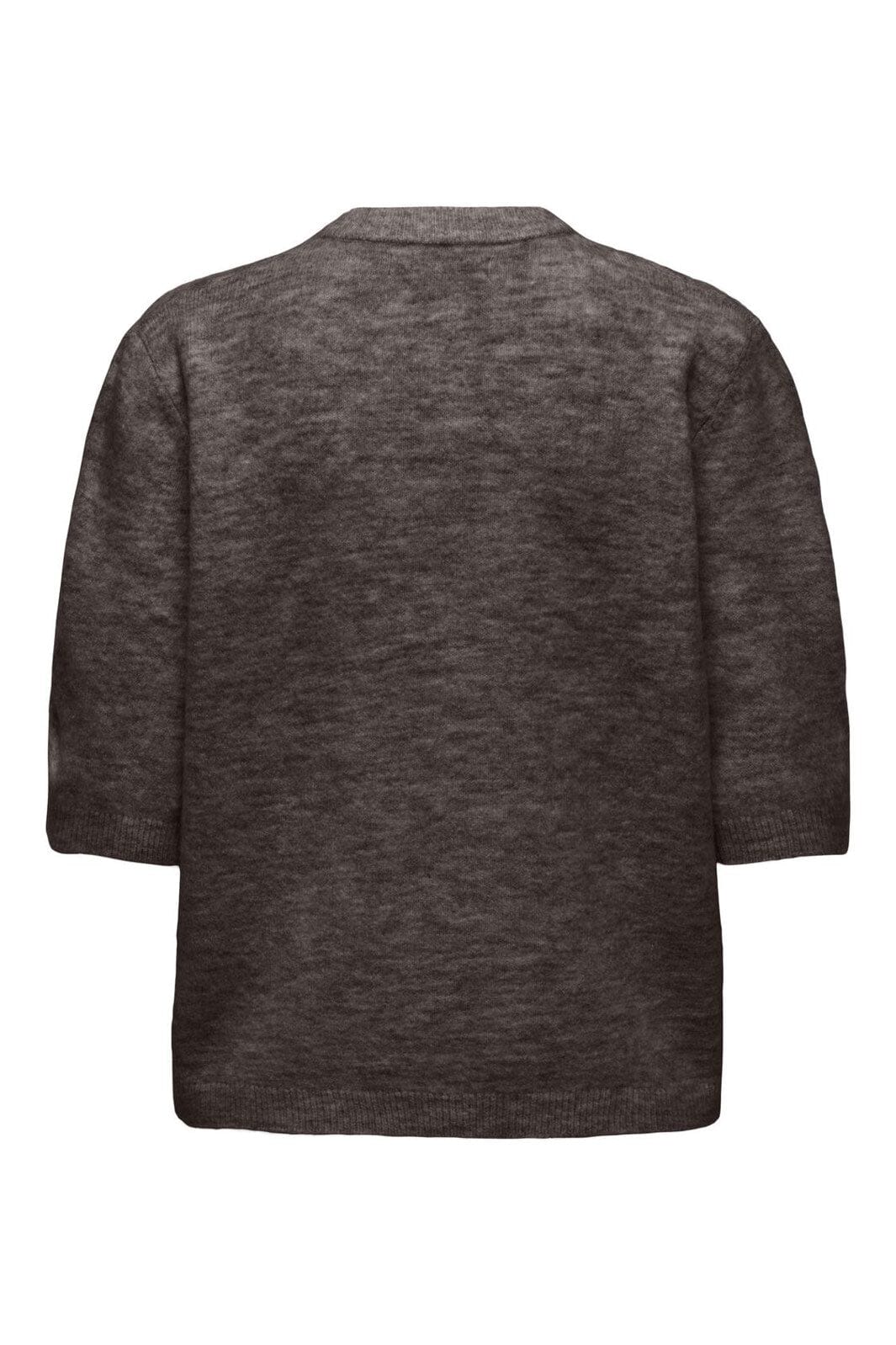 Only - Onlsimoni 2/4 Bow Cardigan Knt - 4961577 Coffee Bean Melange