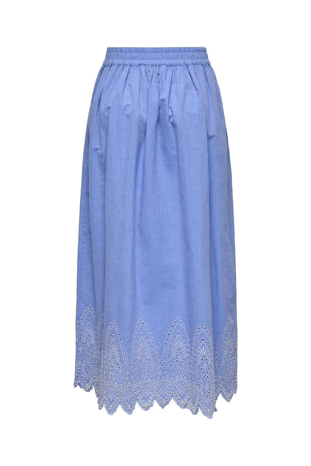 Only - Onltulum Emb Maxi Skirt - 4695533 Blue Bonnet Bright White Emb