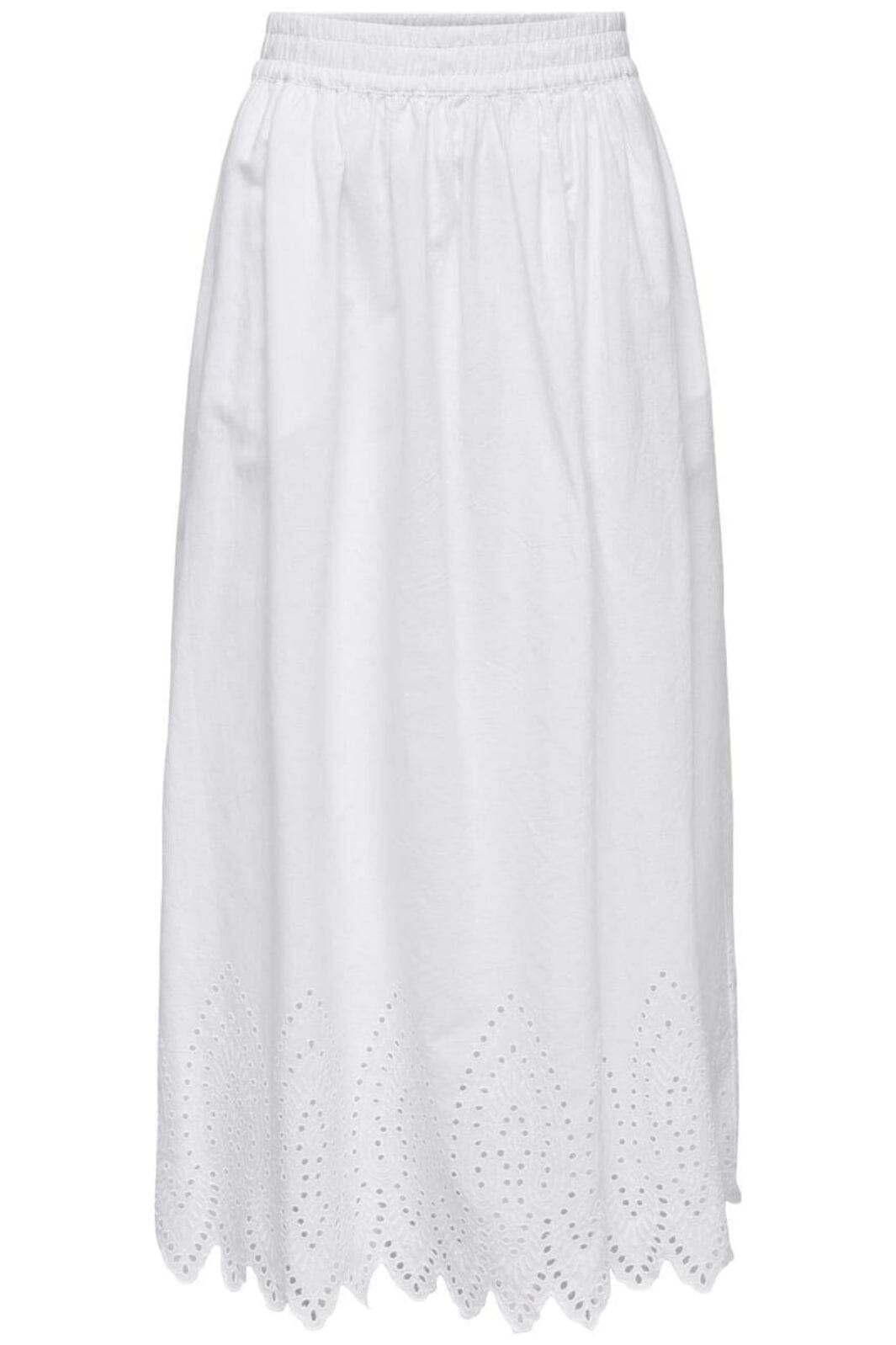 Only - Onltulum Emb Maxi Skirt - 4695534 Bright White Bright White Emb Nederdele