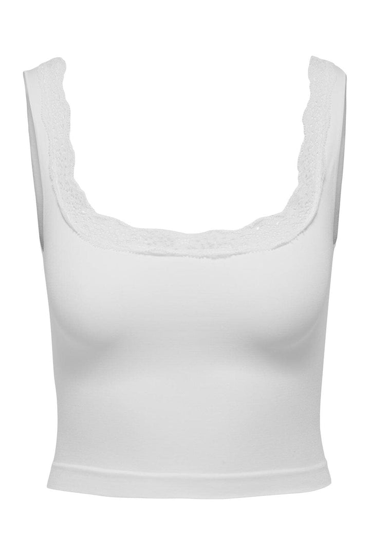 Only - Onlvicky Lace Singlet Square Neck Acc - 4816313 Bright White