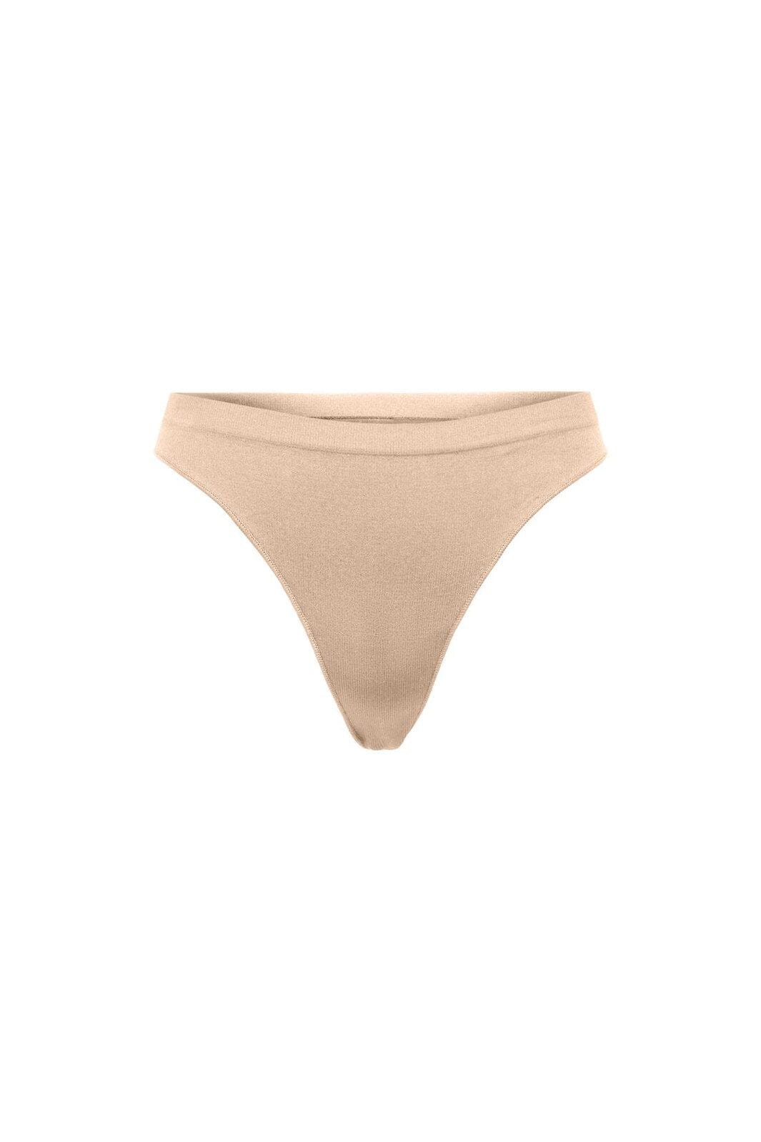 Only - Onlvicky Rib Seamless Thong Acc - 4792326 Peach Taffy