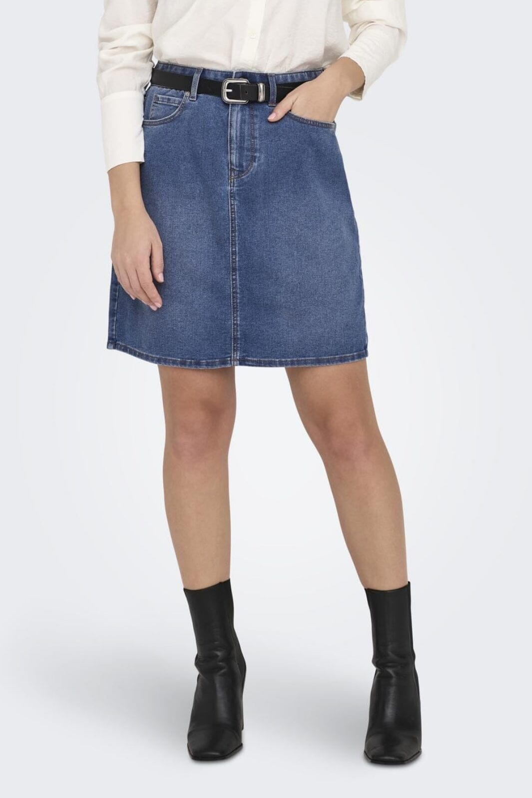 Only - Onlwonder Skirt Pim - 4522708 Medium Blue Denim Nederdele