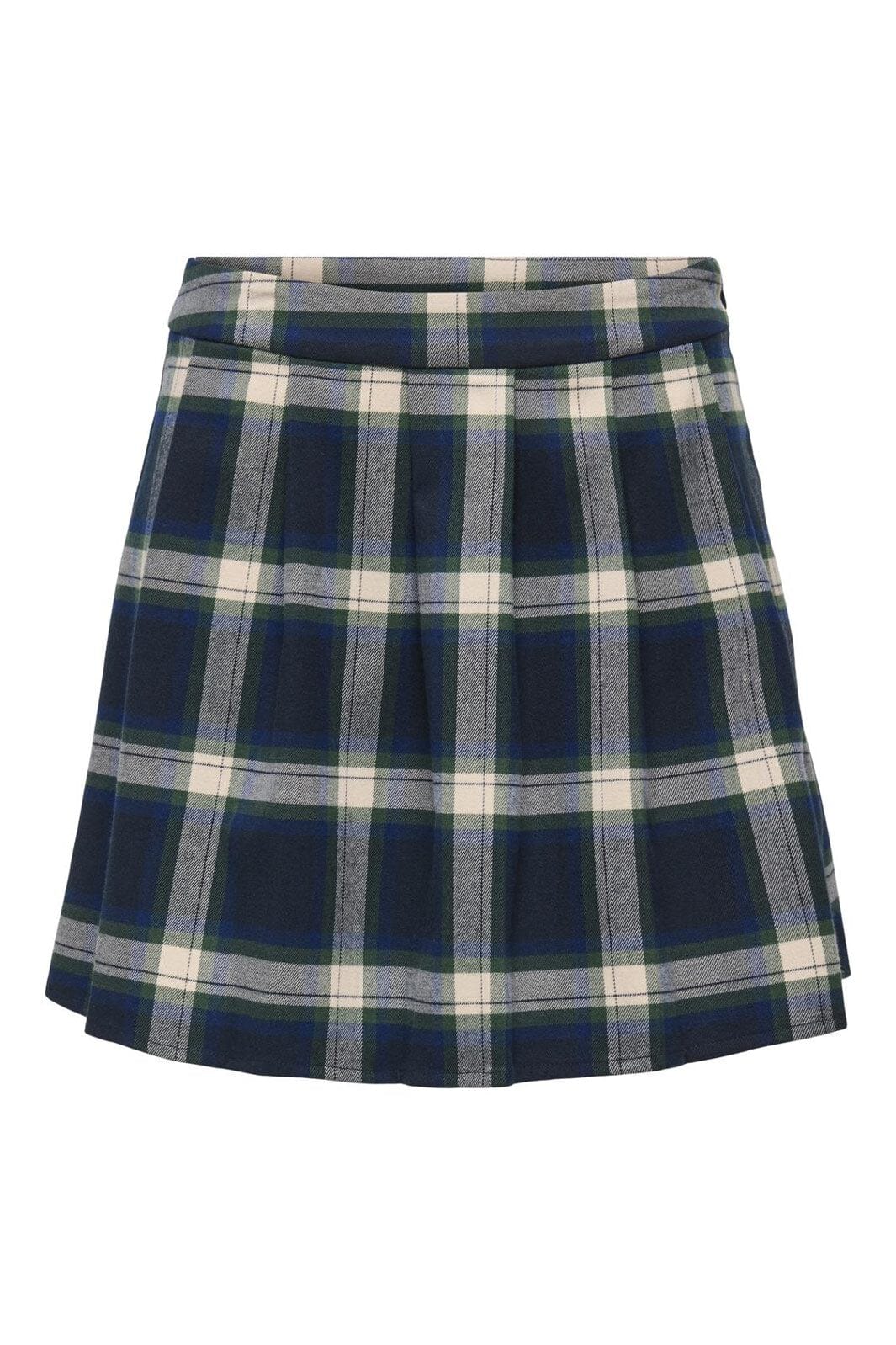 Only - Onlwren Check Short Skirt - 4970178 Night Sky Checked Fusion
