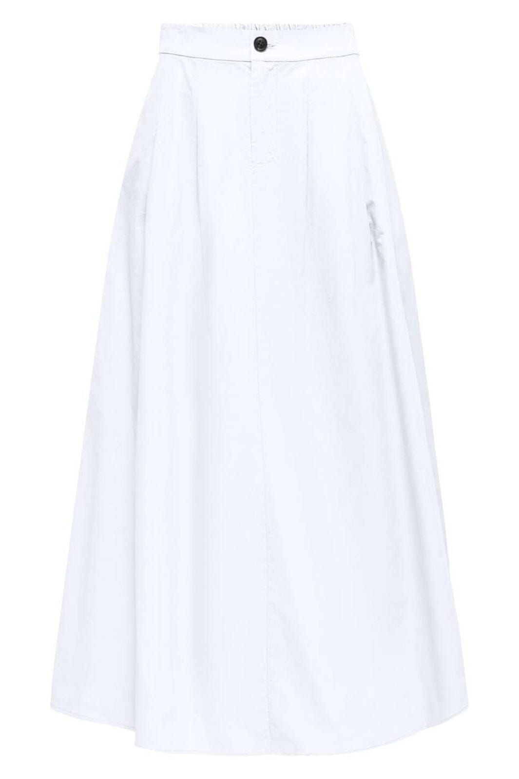 Only - Onlzora Long Pleat Skirt - 4795114 Bright White Nederdele