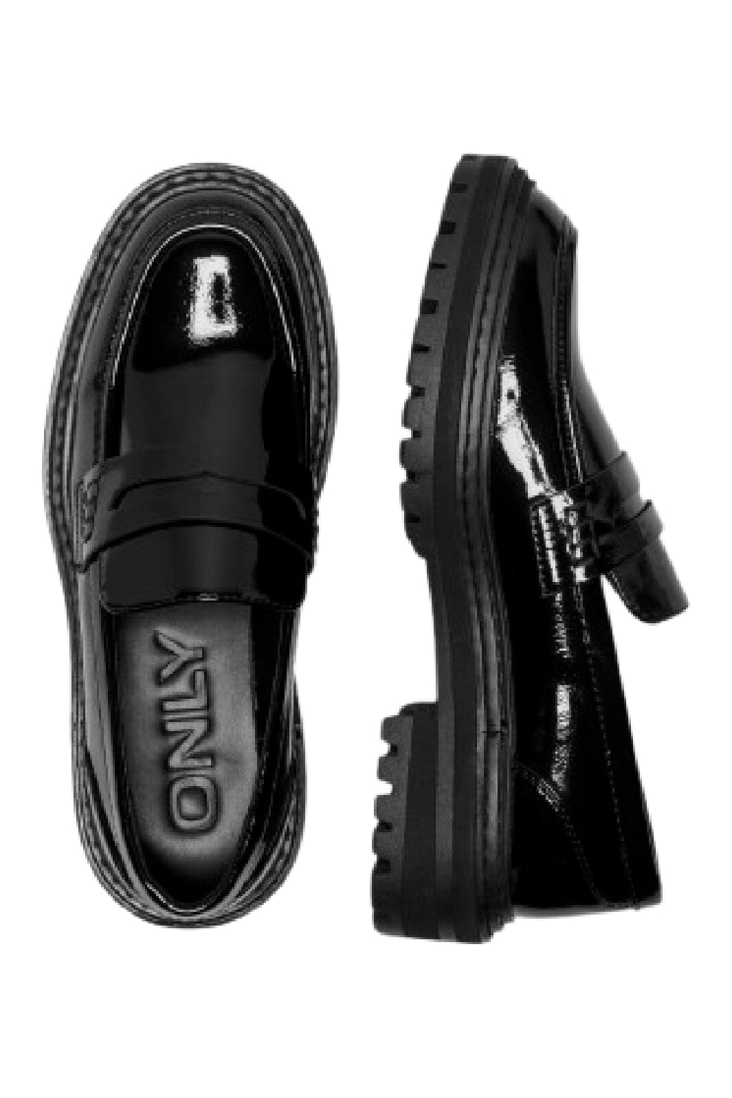 Only Shoes - Onlbeth-3 Pu Loafer - 4559346 Black Shiny