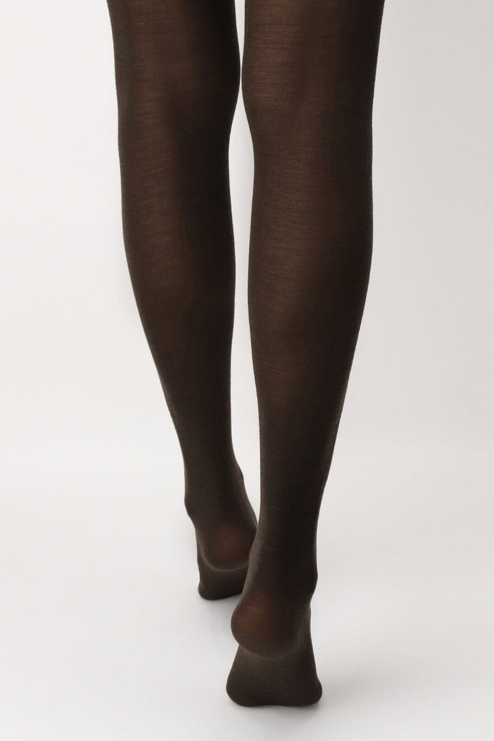 Orublu - Oroblu Nives Fine Wool Tights - Brown 4 Strømpebukser