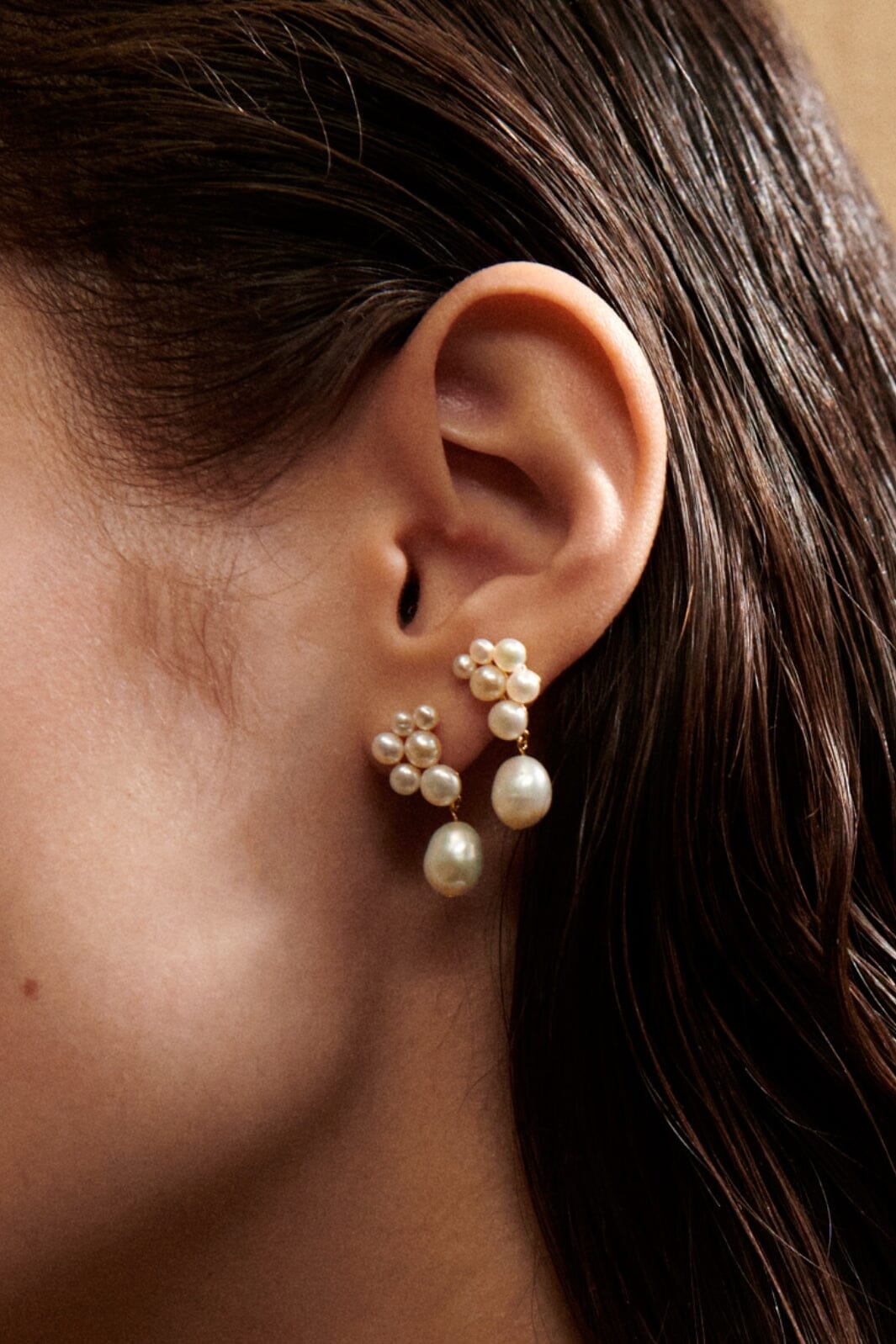 Pernille Corydon Jewellery - Ocean Treasure Earsticks - Gold Plated Øreringe