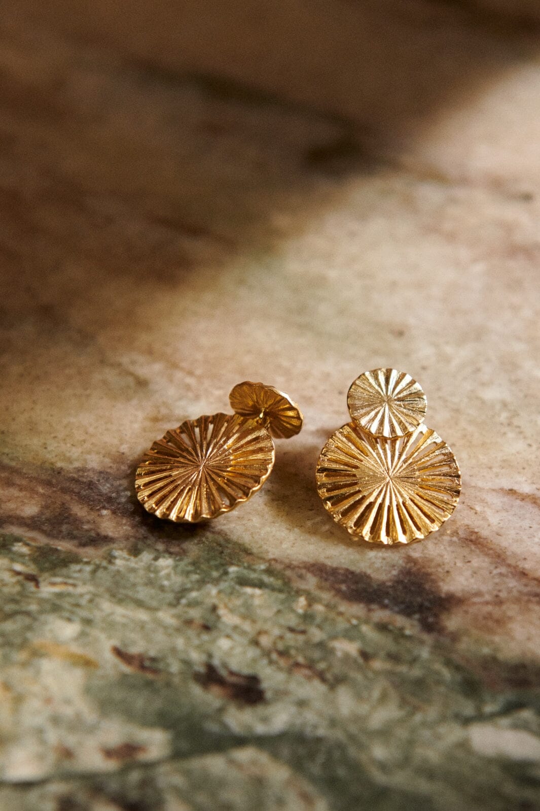 Pernille Corydon Jewellery - Small Starlight Øreringes Length 20 Mm - Gold Plated Øreringe