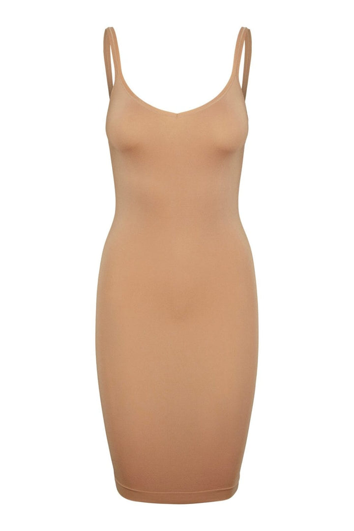 Pieces - Ballroom Long Singlet - Nature Kjoler