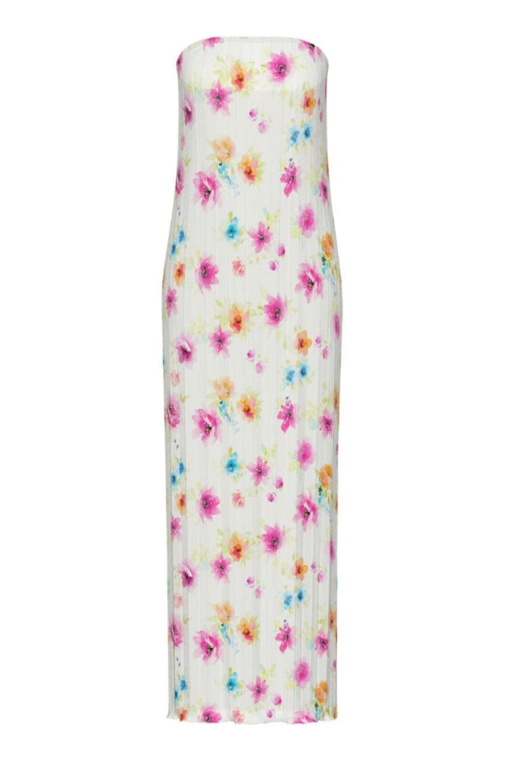 Pieces - Pcamber Maxi Tube Dress Kca - 4842935 Bright White Blurry Flowers
