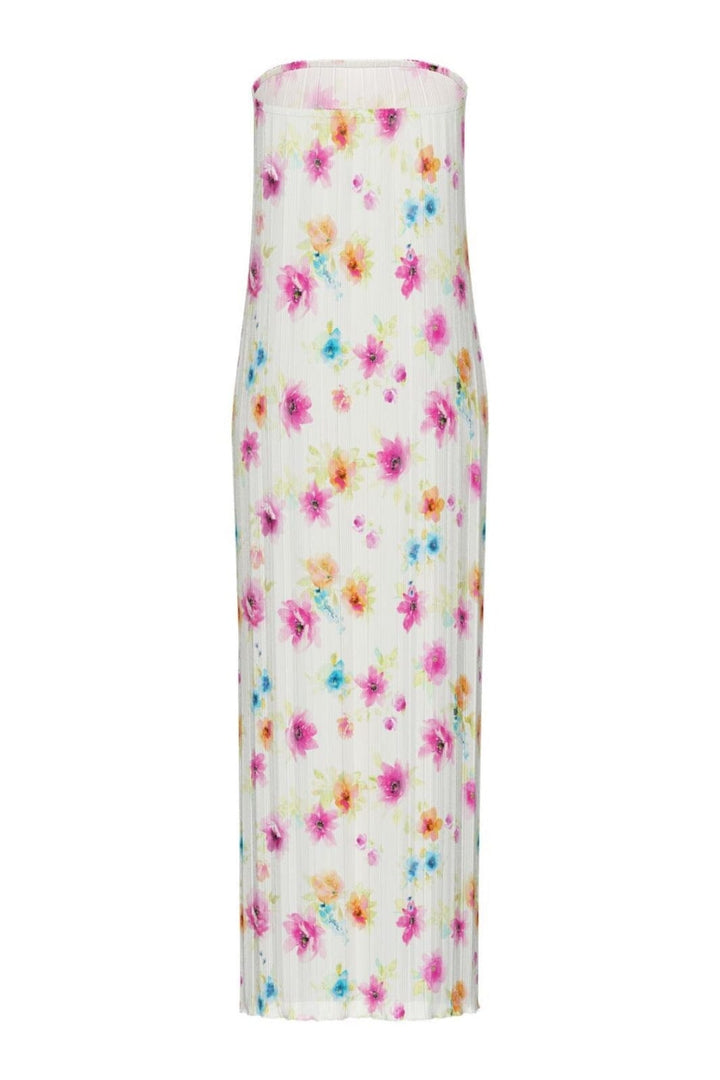 Pieces - Pcamber Maxi Tube Dress Kca - 4842935 Bright White Blurry Flowers