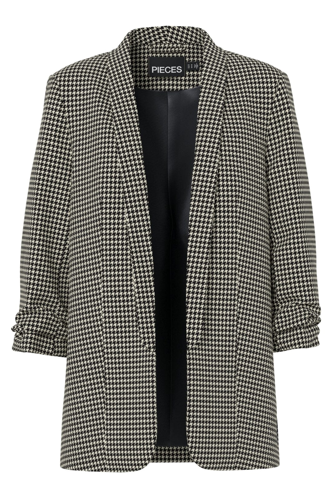 Pieces - Pcbosella 3/4 Printed Blazer - 4881031 White Pepper Houndstooth