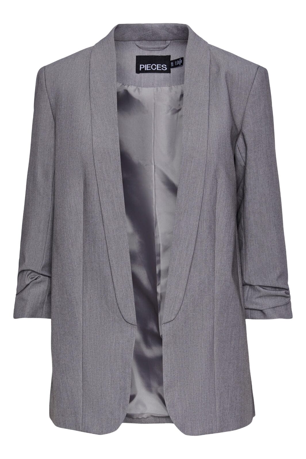 Pieces - Pcboss 3/4 Blazer - 3423753 Light Grey Melange Blazere