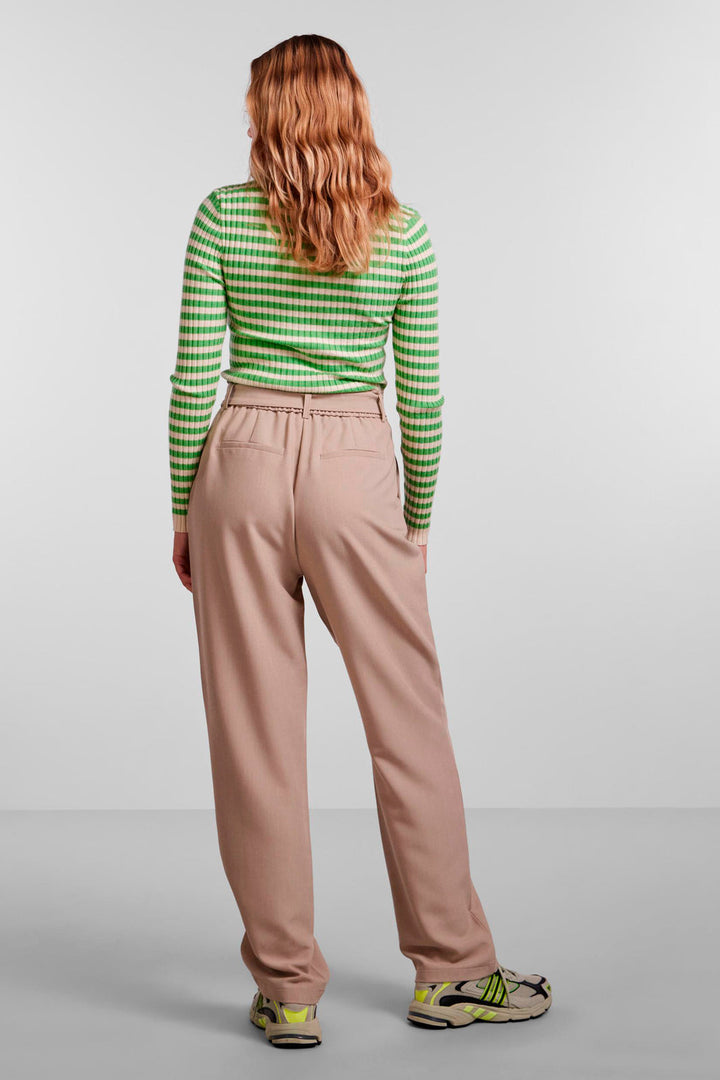 Pieces - PcBoss Hw Paperbag Straight Pants Noos - White Pepper Bukser