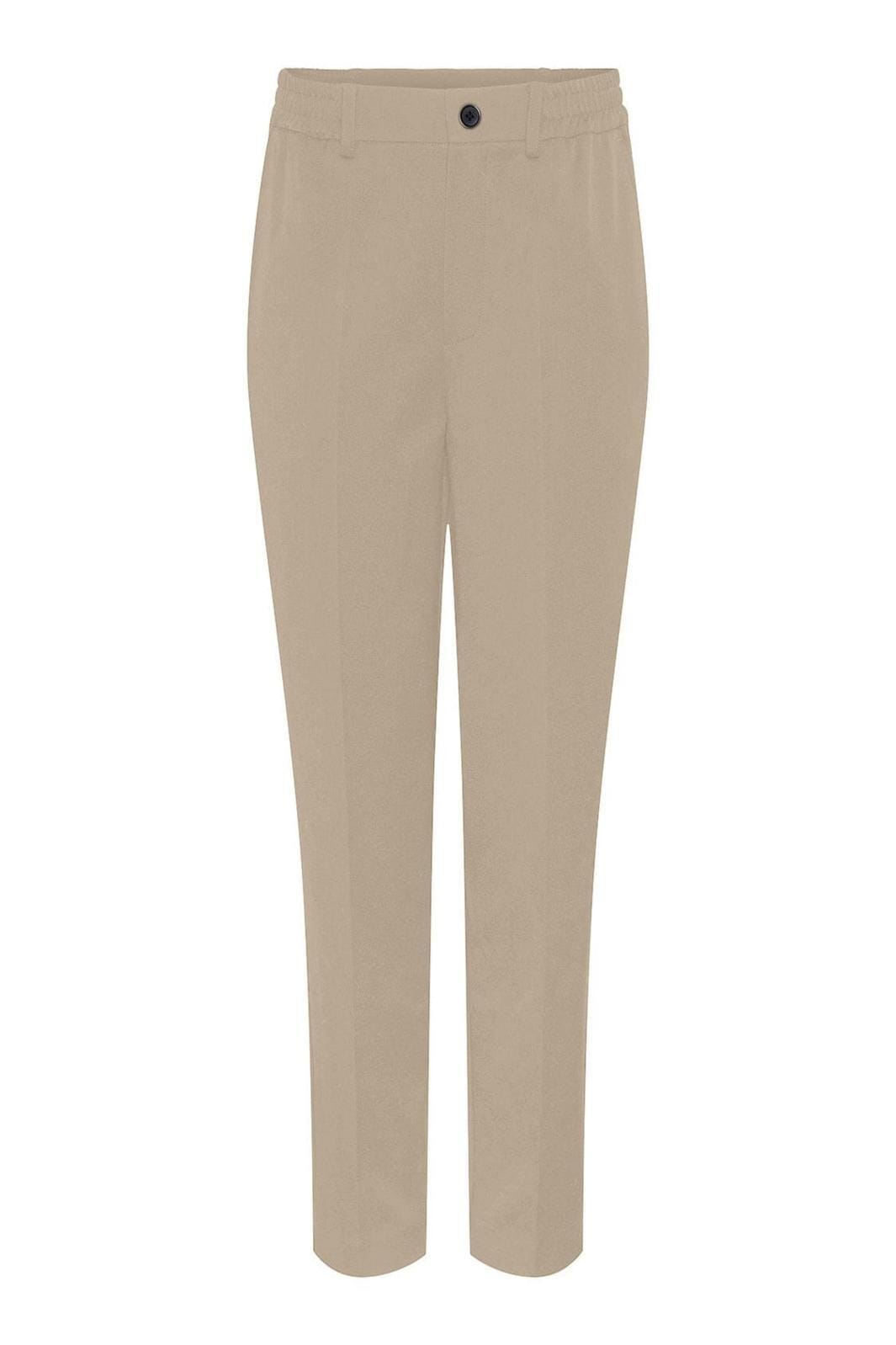 Pieces, Pccamil Hw Ankle Pant, White Pepper