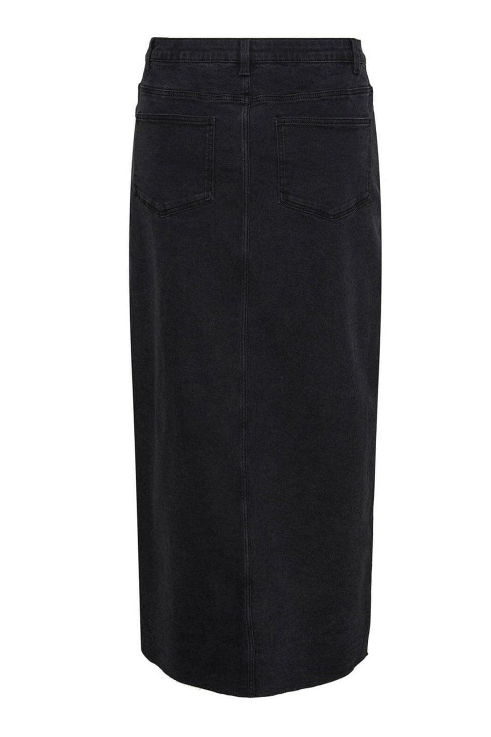 Pieces - Pcjessie Anklenim Skirt - 4511173 Black Nederdele