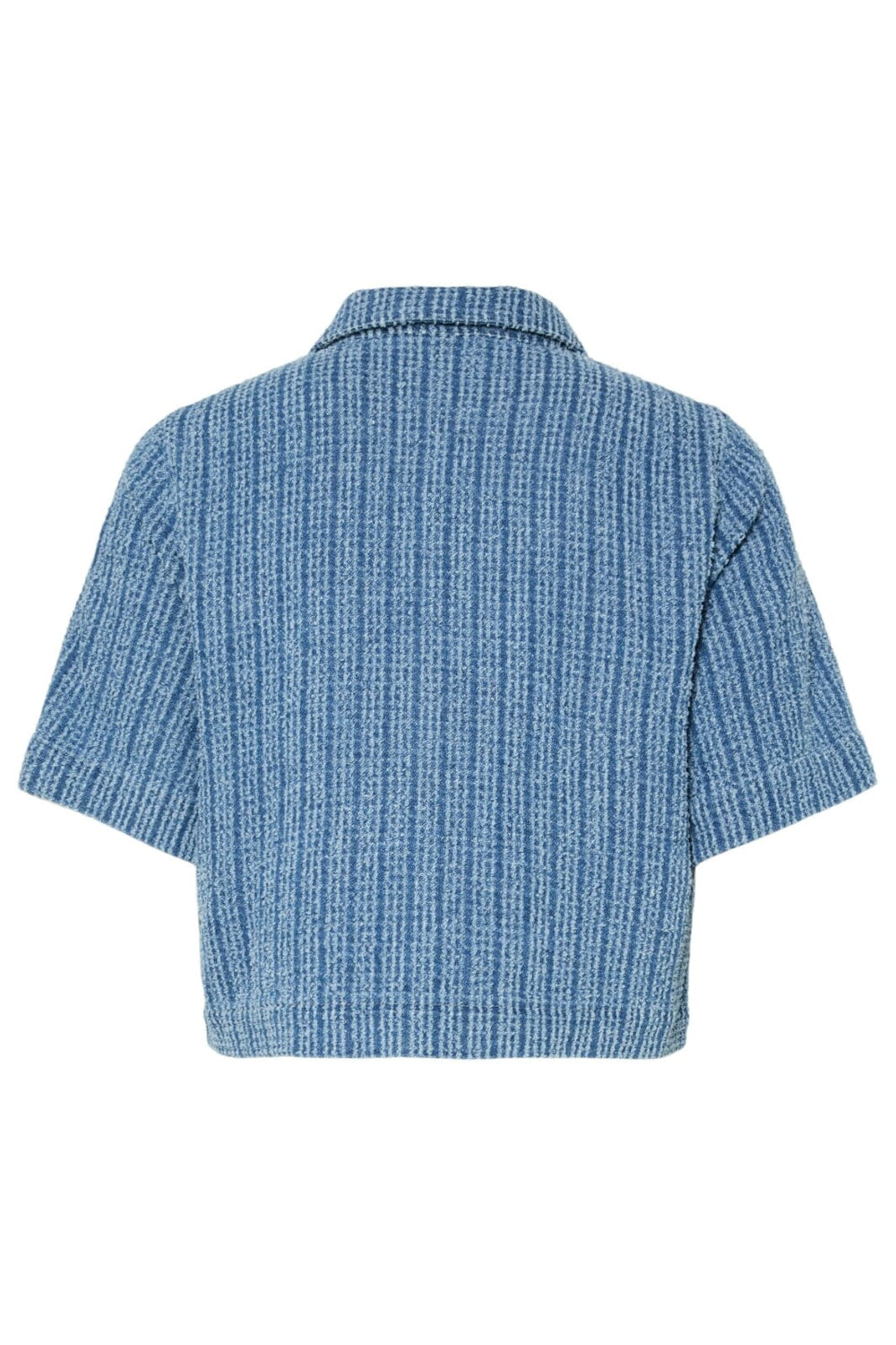 Pieces - Pcmalba Ss Denim Shirt - 4847929 Medium Blue Denim Washed