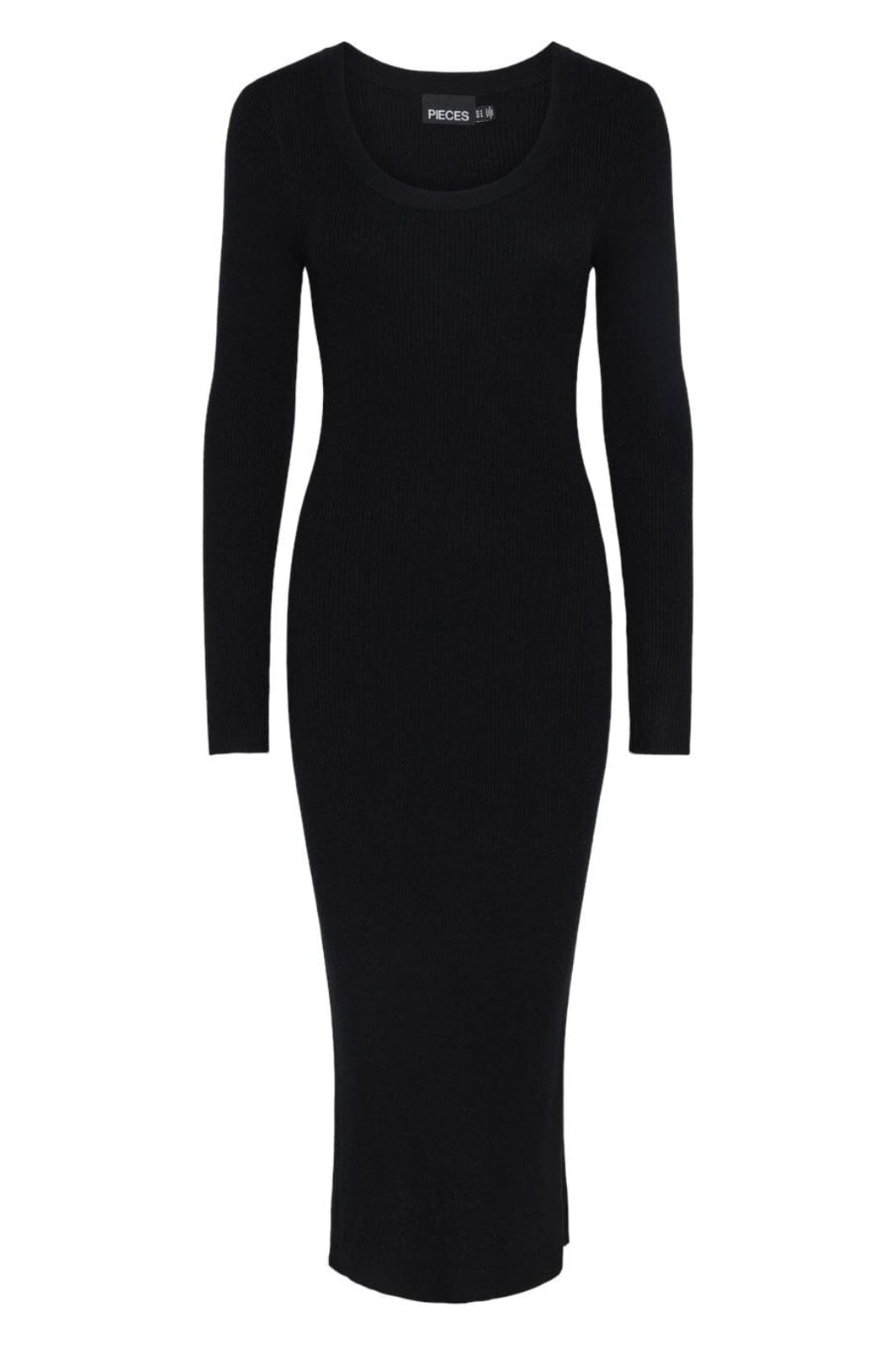 Pieces - Pcmira Ls Knit Dress - 4542913 Black Kjoler