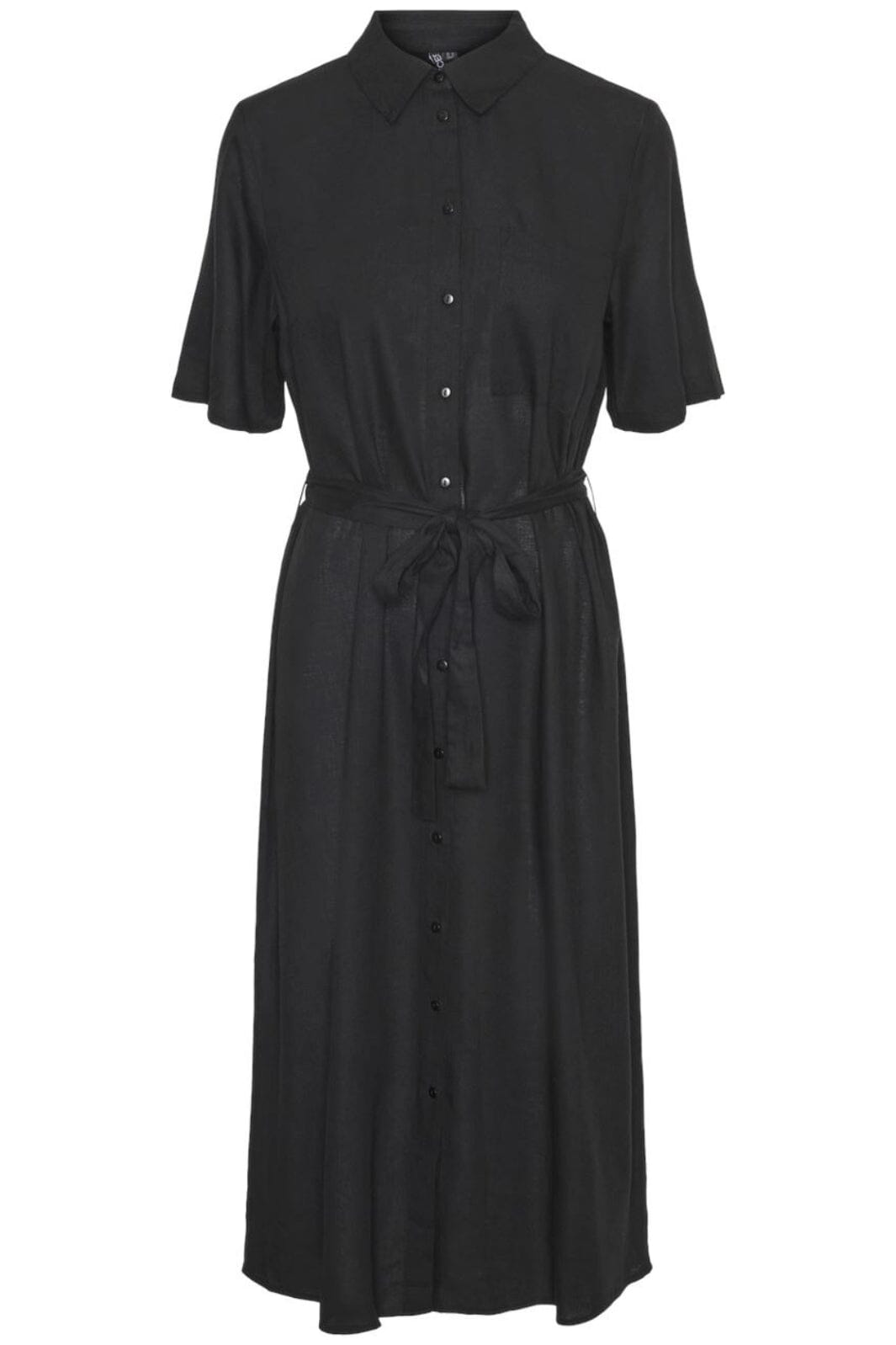 Pieces - Pcpia 2/4 Midi Shirt Dress - 4582106 Black Kjoler