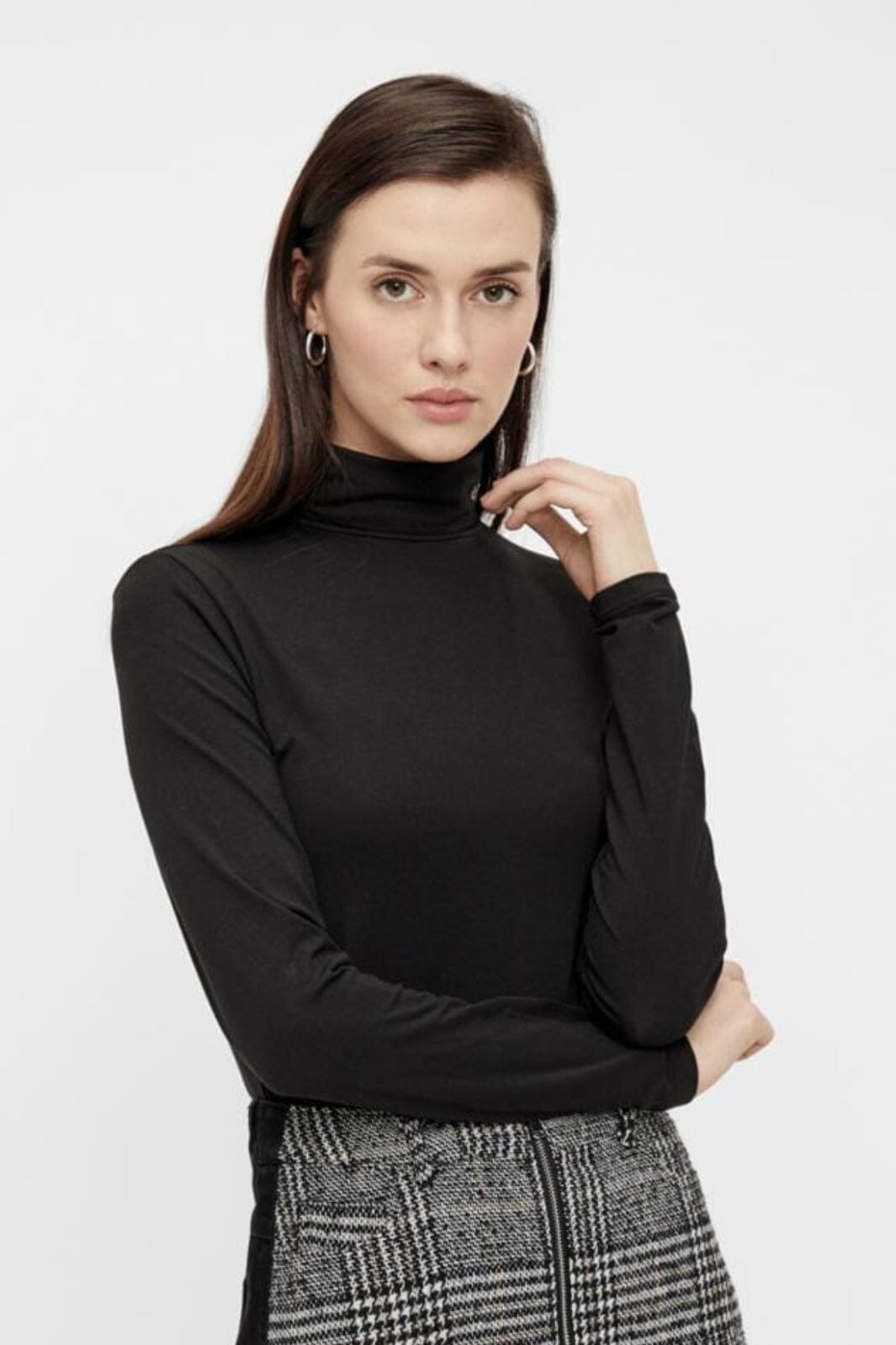 Pieces - Pcsirene Ls Rollneck Top - 3460413 Black Toppe