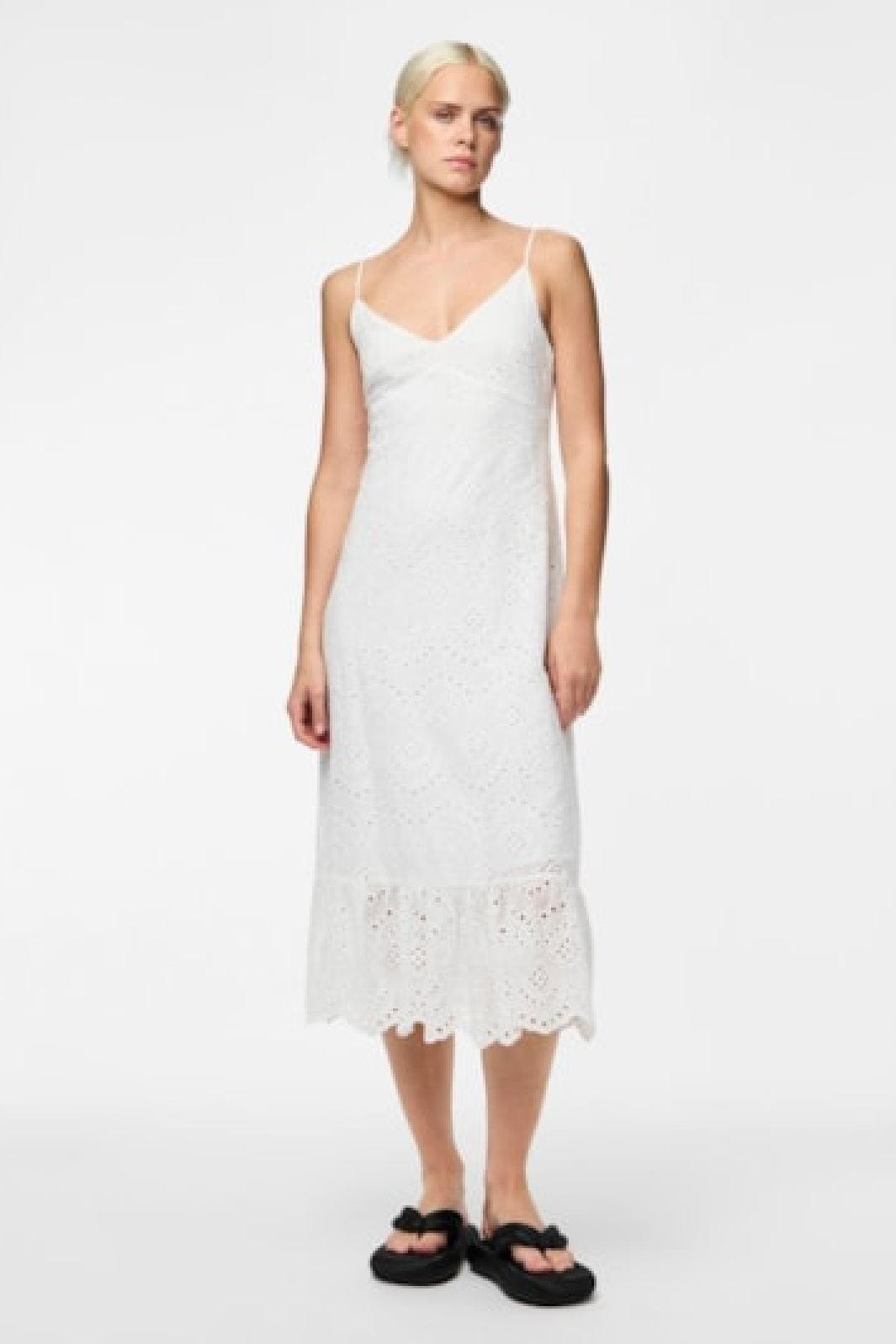 Pieces - Pcvilde Strap Dress - 4703759 Bright White Kjoler