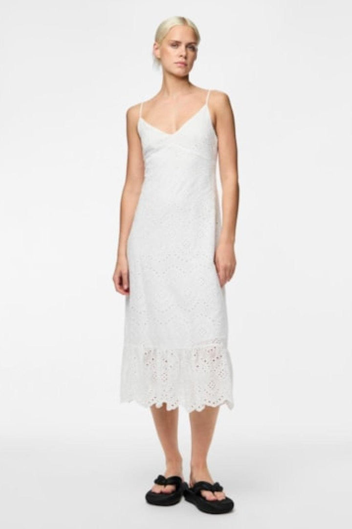 Pieces - Pcvilde Strap Dress - 4703759 Bright White Kjoler