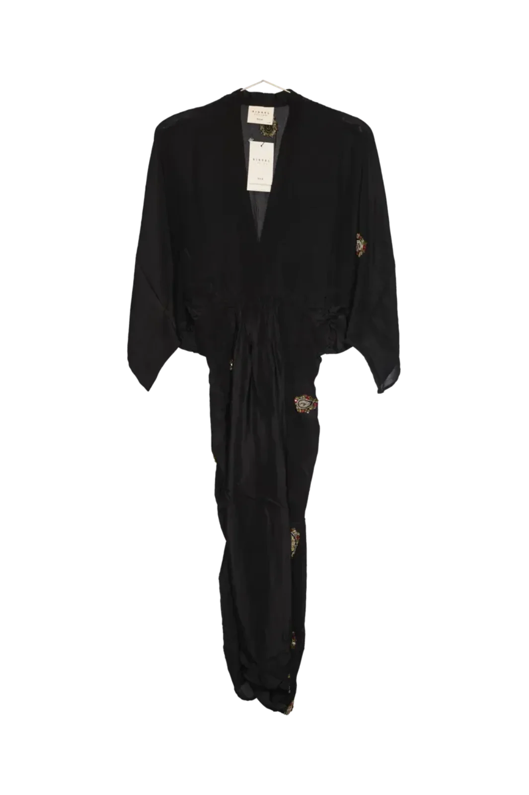 Sissel Edelbo - Juno SILK Dress Sparkling Black SE 1717-1 - Sparkling Black No. 114