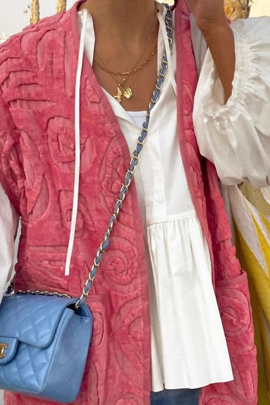 Sissel Edelbo - Vida Velvet Blanket Vest SE 719.4 - Pink Veste