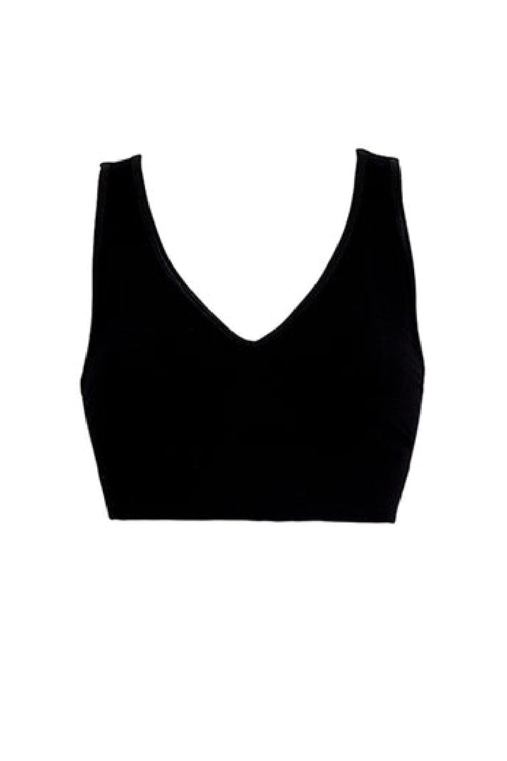 Soft basic - Soffi Bra top wide strap 2 pak - black BH