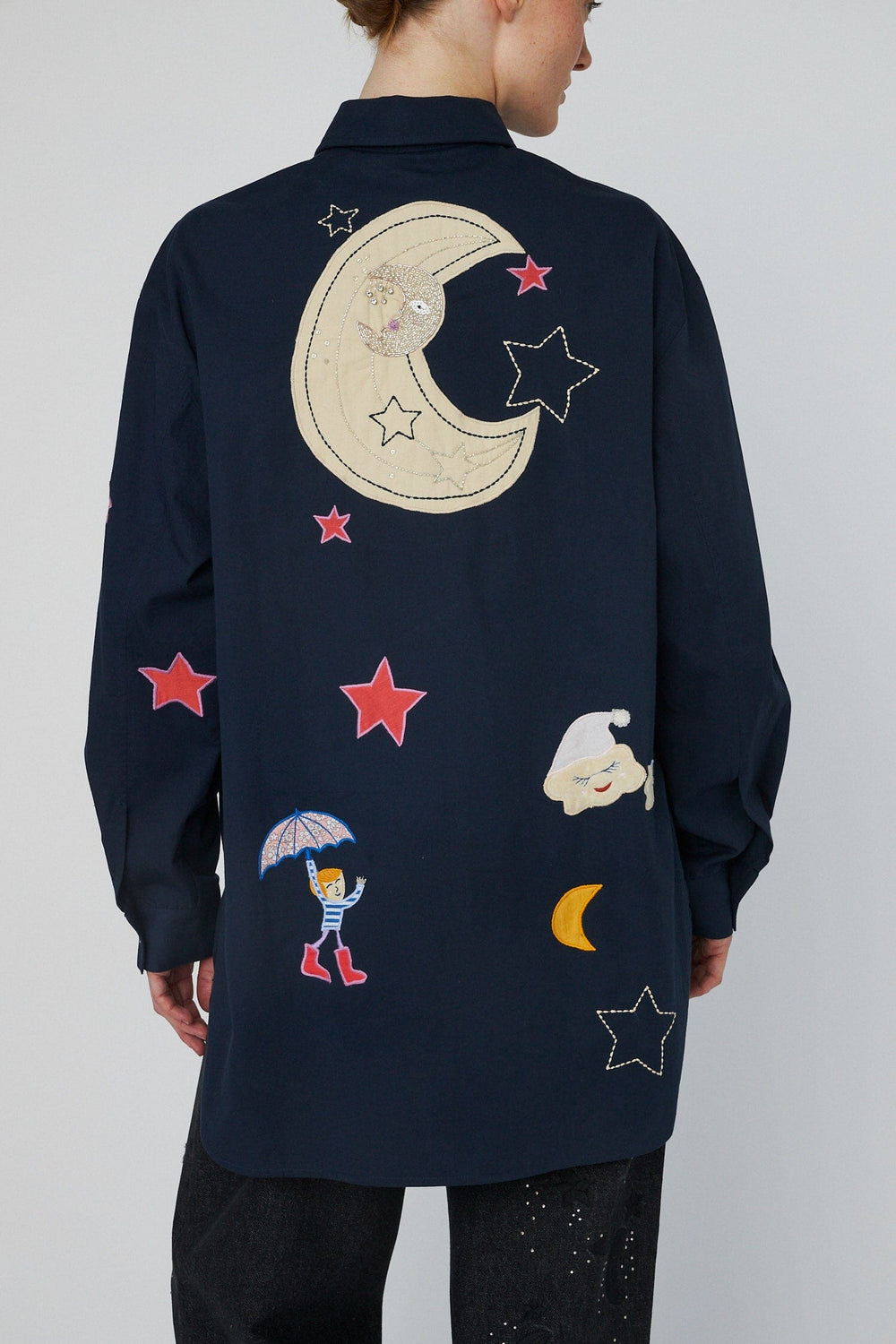 Stella Nova - Bead Embellished Shirthc54-2336 - 395 Navy Skjorter