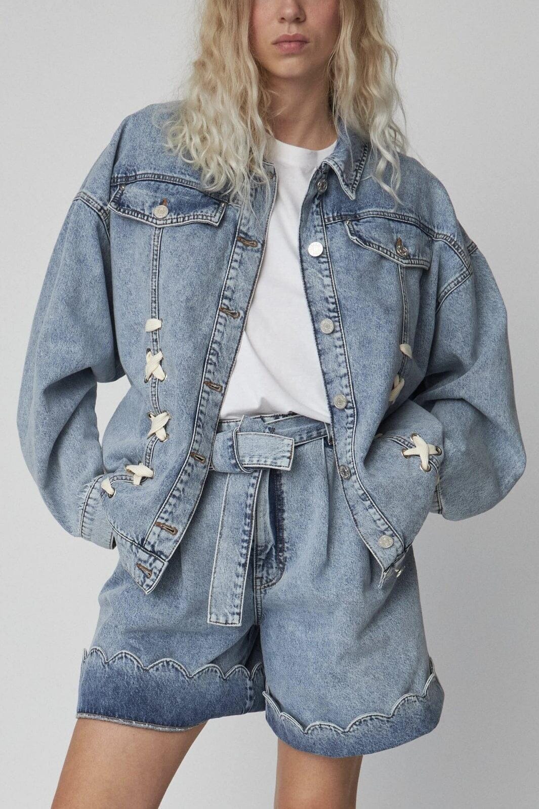Stella Nova - Moon Washed Denim Shorts - 076 Denim Moon Wash Shorts