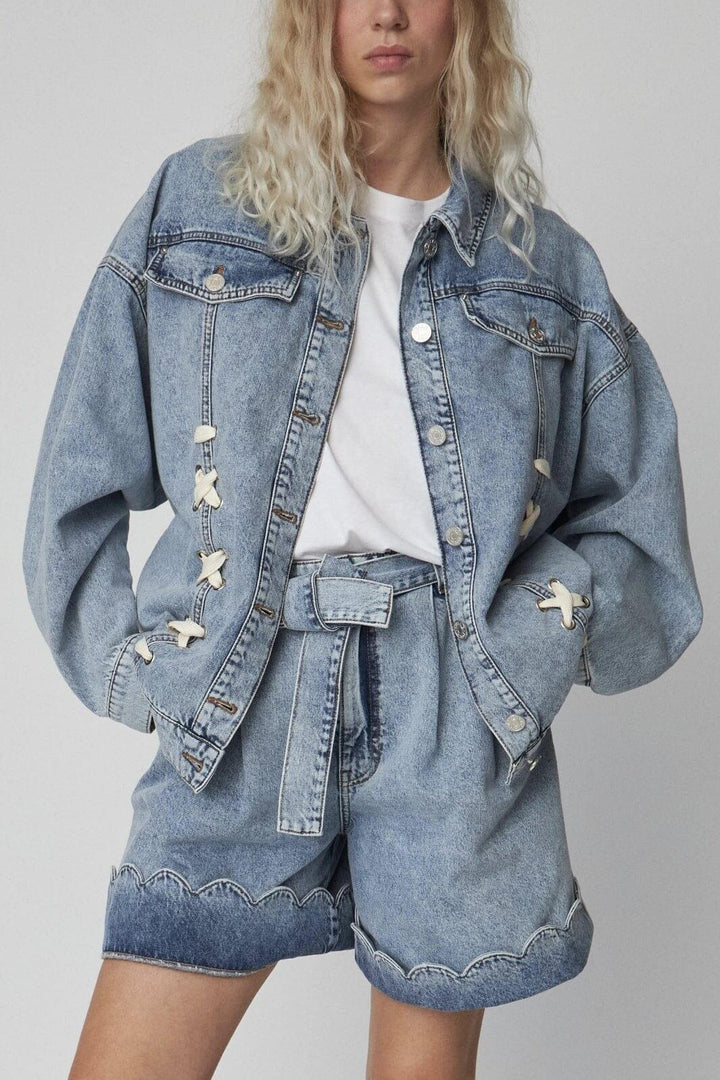 Stella Nova - Moon Washed Denim Shorts - 076 Denim Moon Wash Shorts