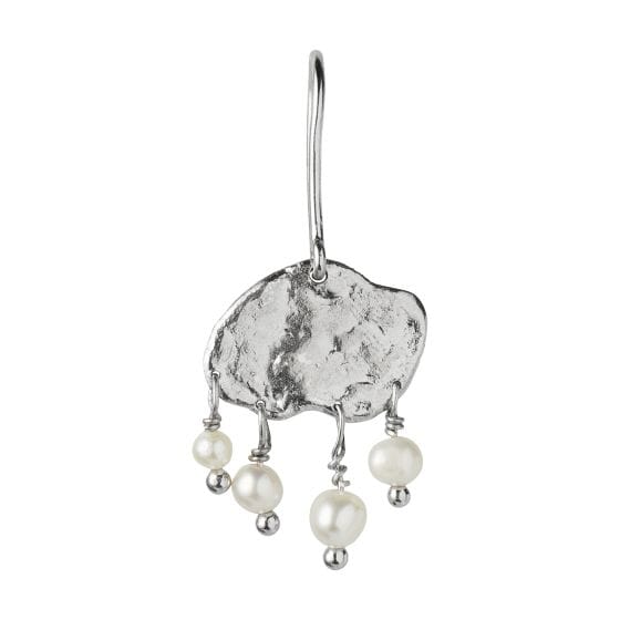 Stine A - Big Gold Splash Earring – Elegant Pearls Silver - 1308-00-S Øreringe