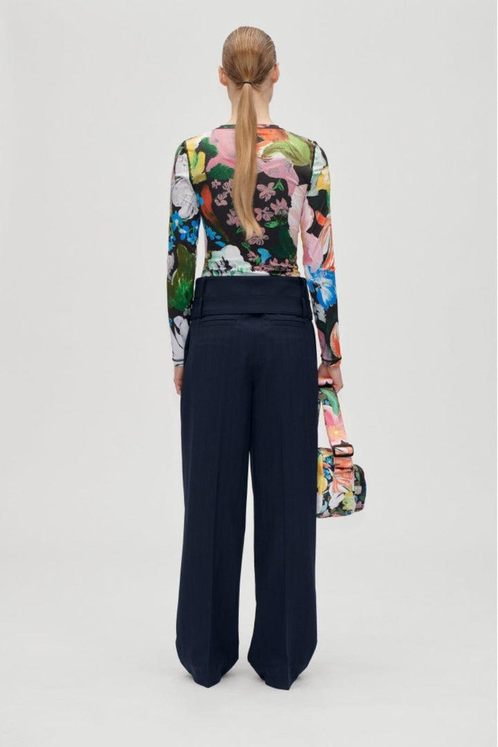 Stine Goya - 2244 Stocking Jersey, Elastic Long Sleeve Topsg-aw25-t007-2244 - Flowers Under The Sun