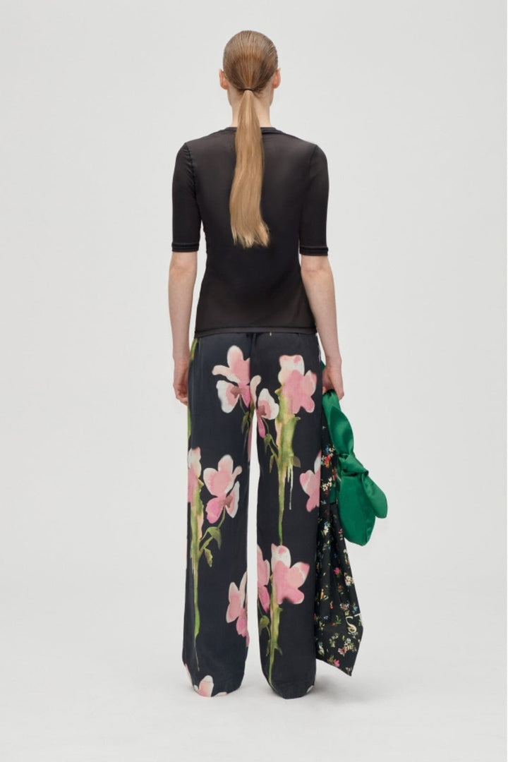 Stine Goya - 2263 Dry Viscose, Elasticated Long Pantssg-aw25-p009-2263 - Melting Flowers